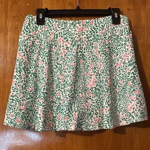 Source Unknown Green and Pink Patterned Women's Skort